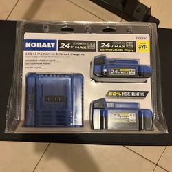 Kobalt 2.0 And 4.0 Lithium Ion Batteries And Charger Kit 1500190
