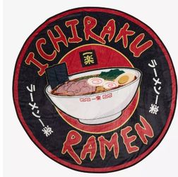 Round Narutor Shippuden Ichiraku Ramon Logo Round Blanket/Throw Fleece 60" Round