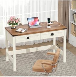White Farmhouse Entryway Console Table