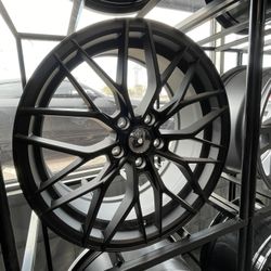 18in Matte Black Flow Formed Multi Y Spoke Tuner Style Wheels