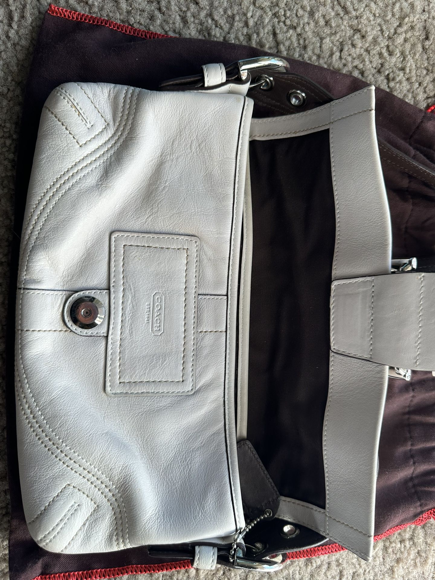 Coach White Purse