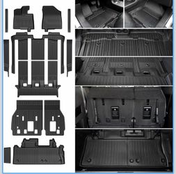 Brand New Joularise Full Complete Floor Mat for Sienna 2021-2026 (Only for 7 Seat), TPE All Weather Custom Fit Floor Liner for Sienna 2nd and 3rd Row 