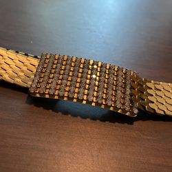 Gold And Rhinestone Belt - Vintage