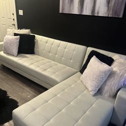 Faux Leather Sectional 