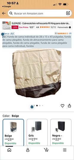 J&C Funda de cama individual de 28 x 13 x 43 pulgadas, funda de cama plegable, funda de almacenamiento para cama plegable, funda de cama plegable, fun