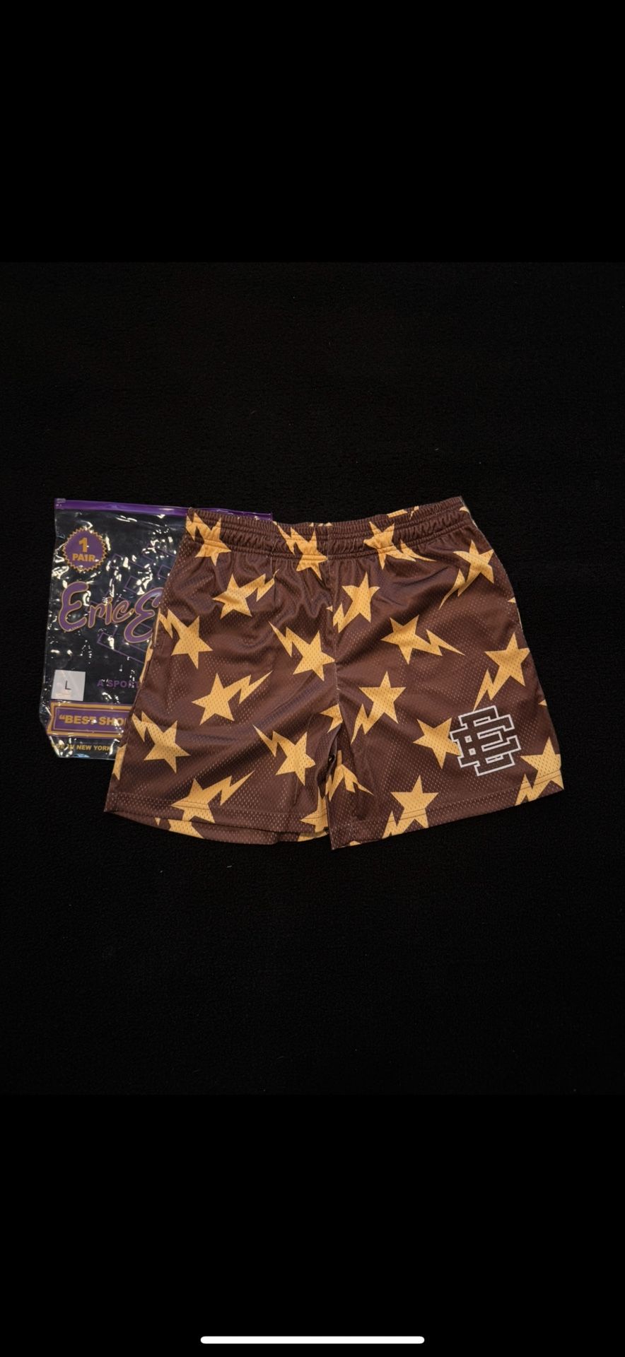Eric Emanuel x BAPE Brown Shorts
