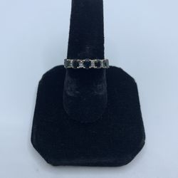 14k Gold Sapphire & Diamond Ring 