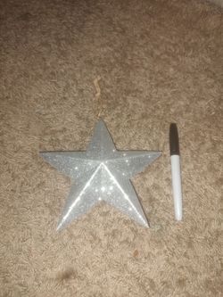 Silver Star ornament for tree