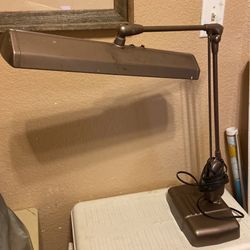 Vintage Heavy Duty Desk/Shop Lamp  Mid Century Fax