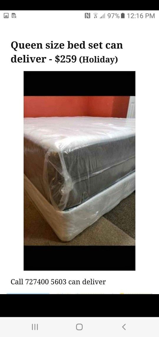 Queen Size New LOW PROFILE Box Spring Can Deliver