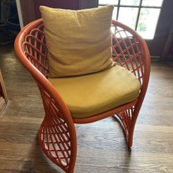 Bonacina Italy Tangerine rattan Chair