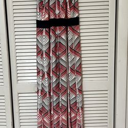 Eliza J Sleeveless Red and Gray Sleeveless Dress - Size 16 - VGUC