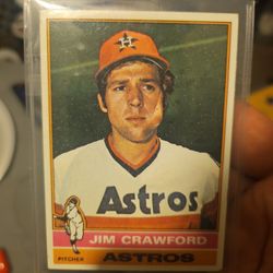 1976 Jim Crawford Topps Chewing Gum Baseball Card 