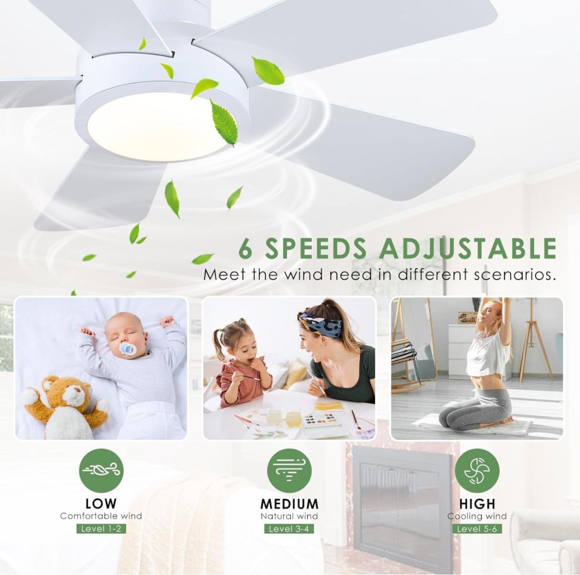 New Ceiling Fans With Light (BW1)