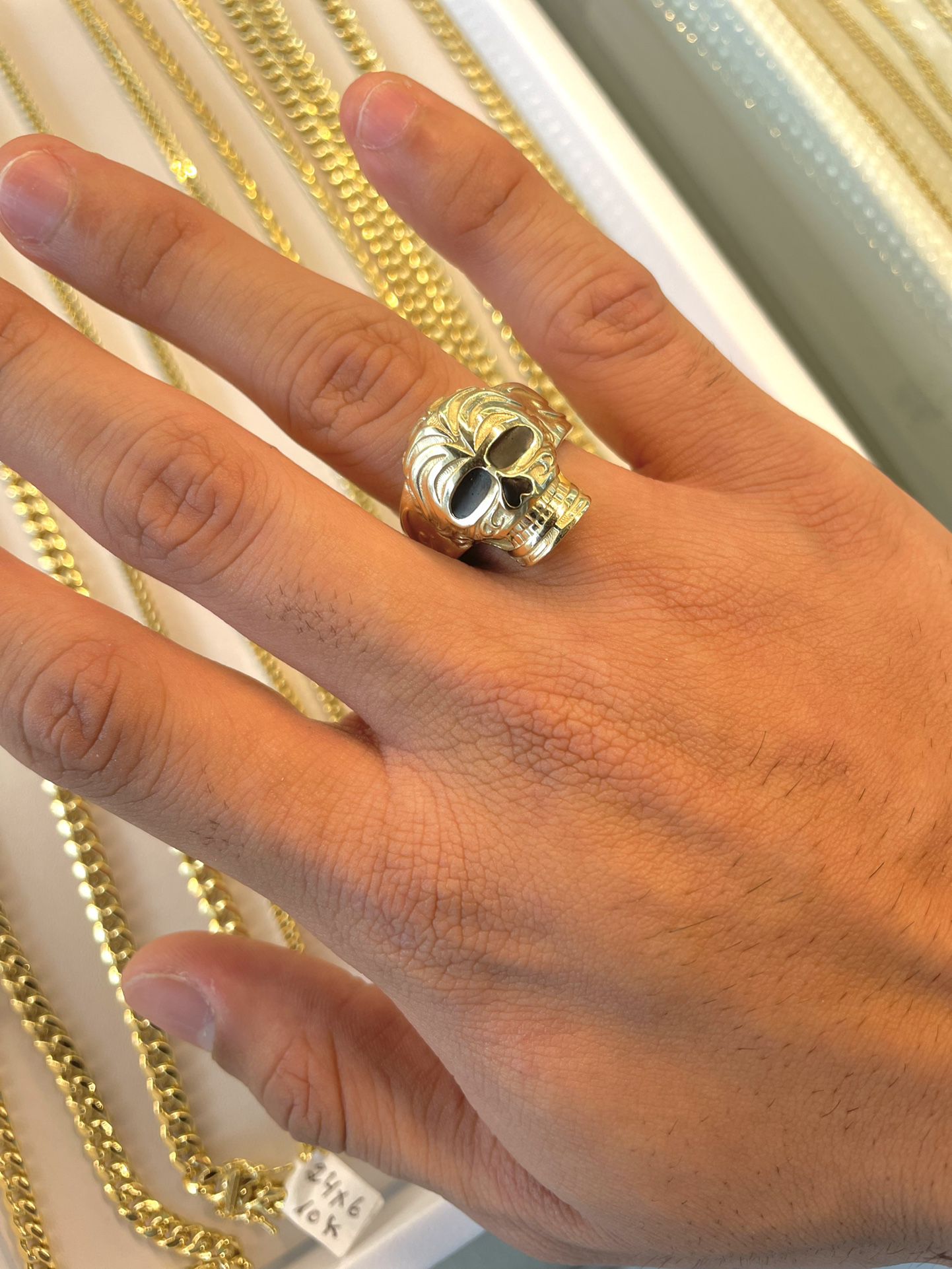 10K Gold Skull Ring. We Work With Size Adjustments. Can Finance Without Credit For $70.  We’re A Jewelry Store