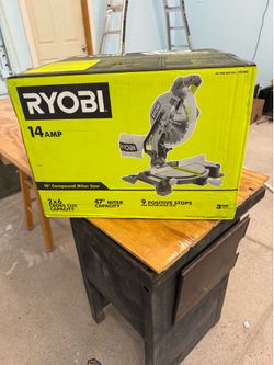 Brand new ryobi 10” mitter saw never used
