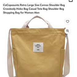 Cocopeaunts Retro Large Canvas Shoulder Bag/crossbody Hobo Casual Bag