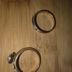 Wedding Band & Engagement Ring (Real Gold)