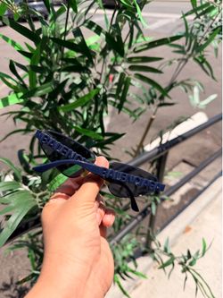 BALENCIAGA Logo Sunglasses - Navy - PreOwned - Retails $450+ -