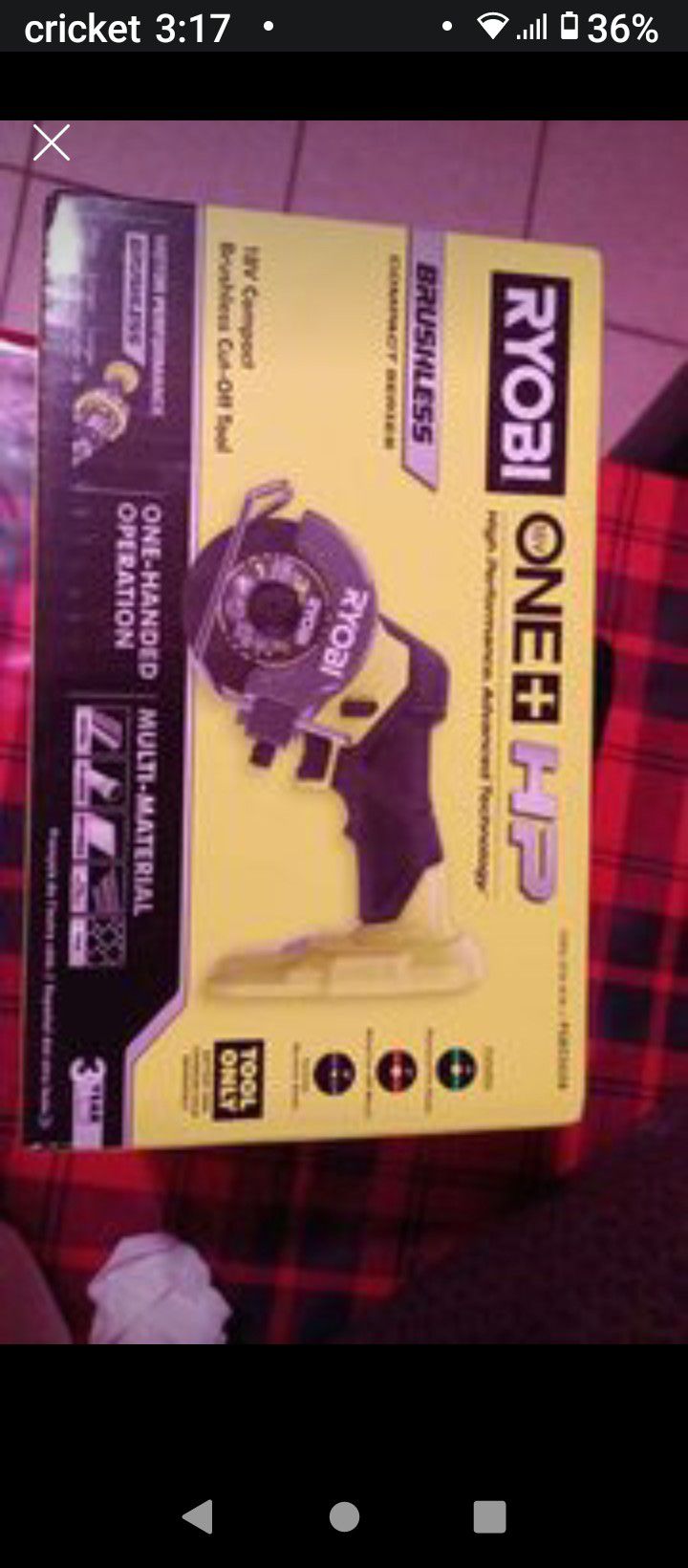 New Ryobi Cut Off Tool...Only The Tool
