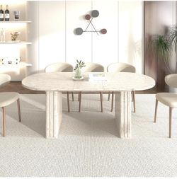 Long Oval Extendable Dining Table for 6 8 10 12,Large Wooden Expandable Dining Table w/Double Column Base,Modern Farmhouse Expanding Kitchen Table for