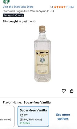 Starbucks Sugar-Free Vanilla Syrup (1-L.)