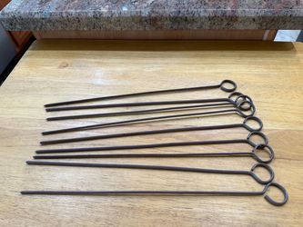 Non-stick metal BBQ skewers, skewer length 13”