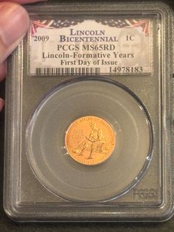 2009 Lincoln Bicentennial Cent PCGS MS65RD First Day of Issue