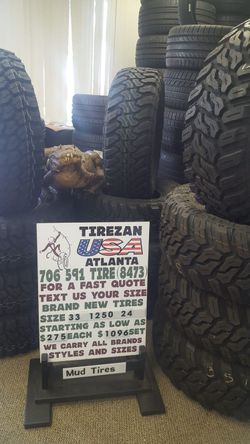 33 1250 24 MT BRAND NEW TIRE TIRES $275 EACH $1096 SET