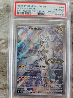 PSA 10 N's Reshiram Journey Together Stamped 167/159 Pokemon