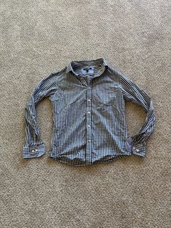 Banana Republic Women’s S Shirt Blue/White Check 100% Cotton