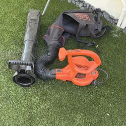Black+Decker electric leaf blower / leaf vacuum combo.