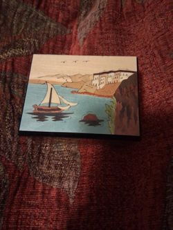 Italian inlaid wood Jewelry box