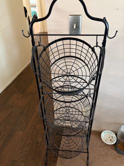 Metal basket stand