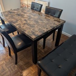 Dining Table Set with Credenza
