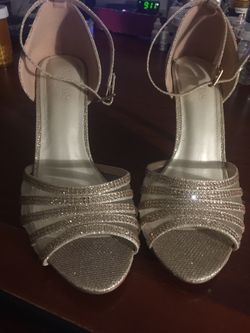 David bridal size 9 sequins heels.