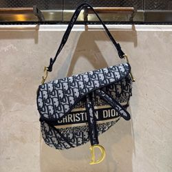 CD navy/black Saddle Bag