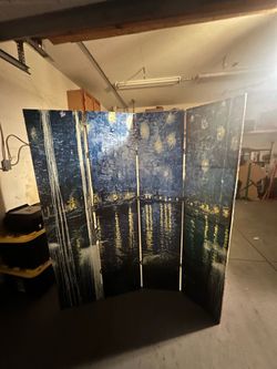 Van Gogh Starry Night 4-Panel Room Divider