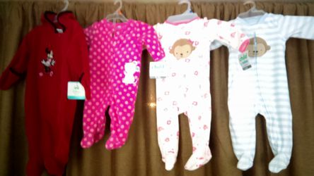 Infant Onesies 3 Carter's sizes: 0-3, 3-6, 6-9 months and Disney 3-6 months. Brand New! $5 each.