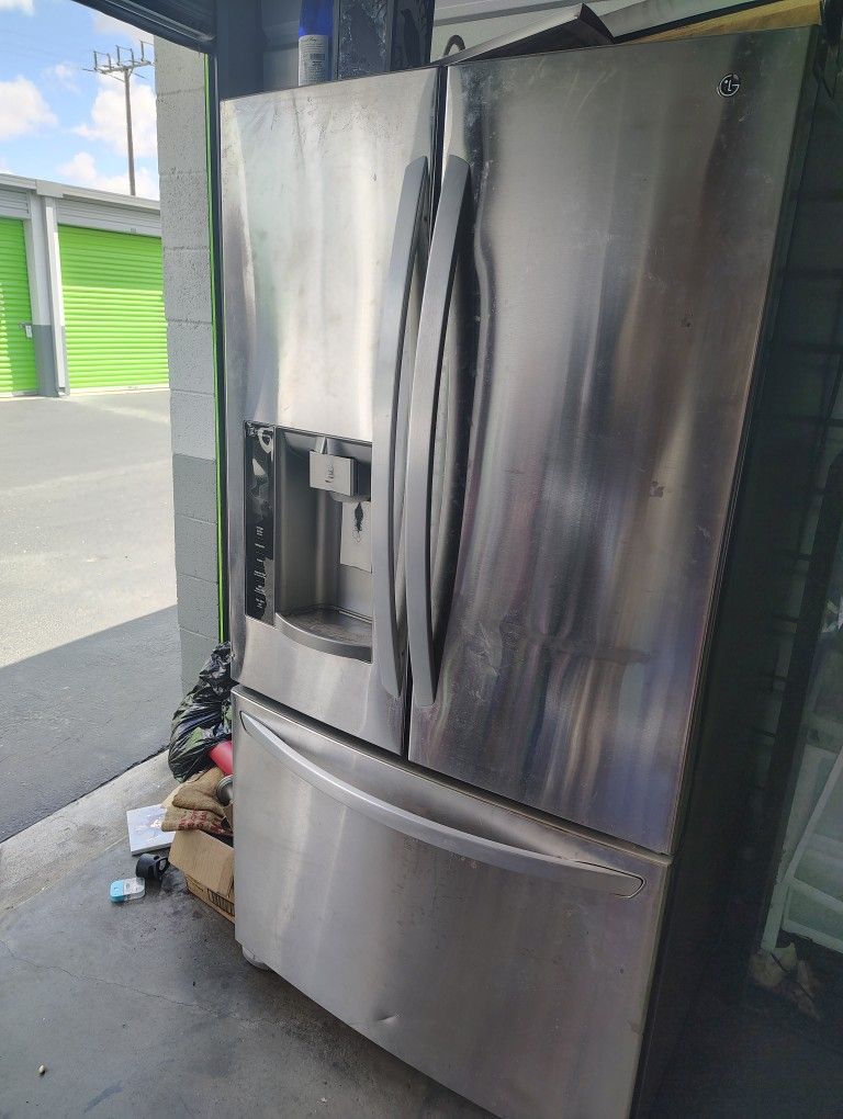 Stainless Steel Double Door Fridge