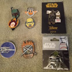 Lot Of 8 Star Wars Disney Pins