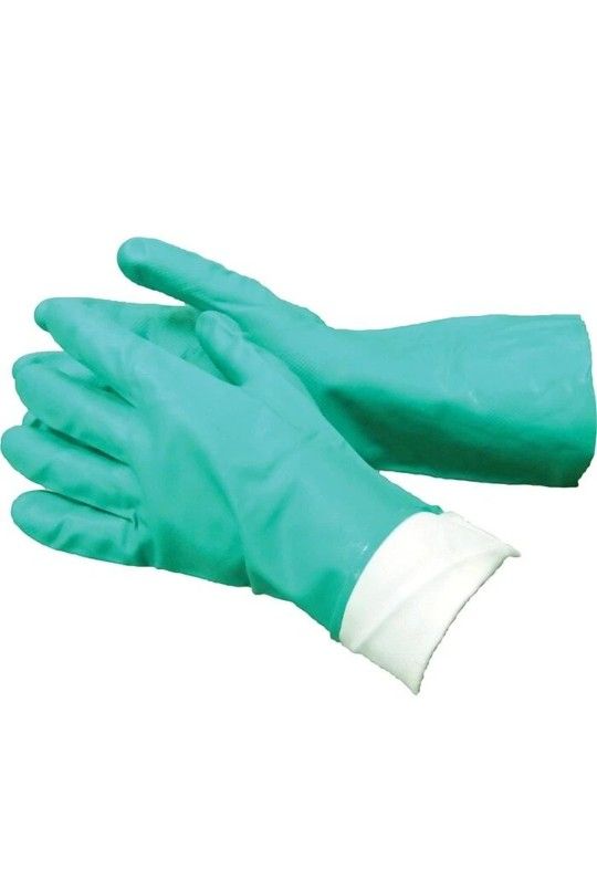 Pack of 12 Ambitex NTL650XL/HDG Flocklined Work Gloves, Nitrile, XLarge, Green