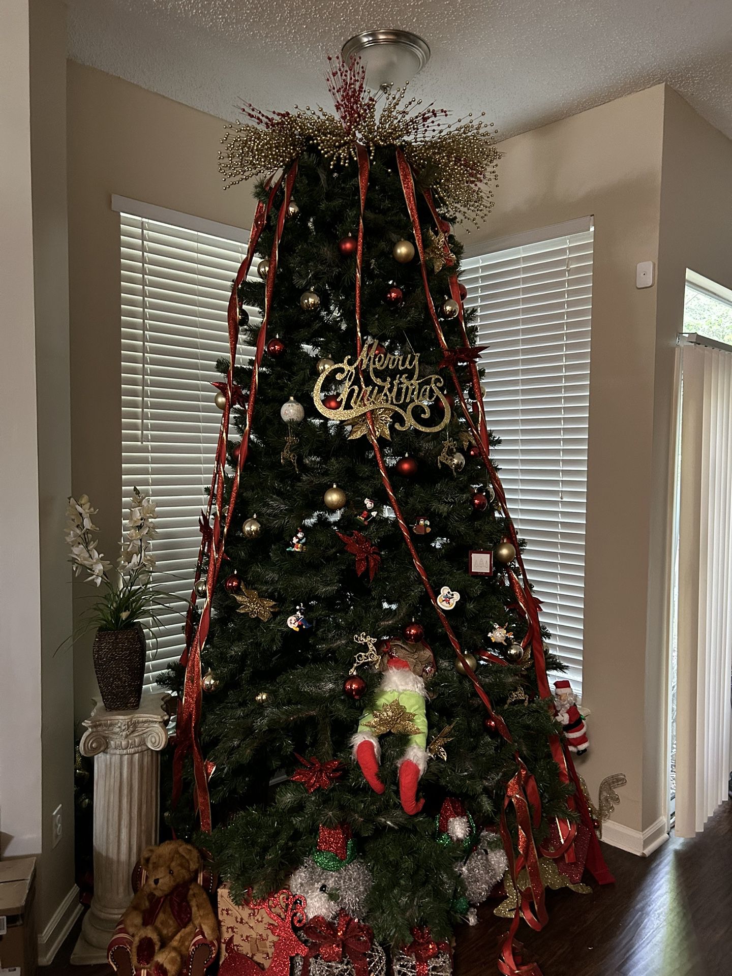 Beautiful Christmas Tree With All The Decorations 