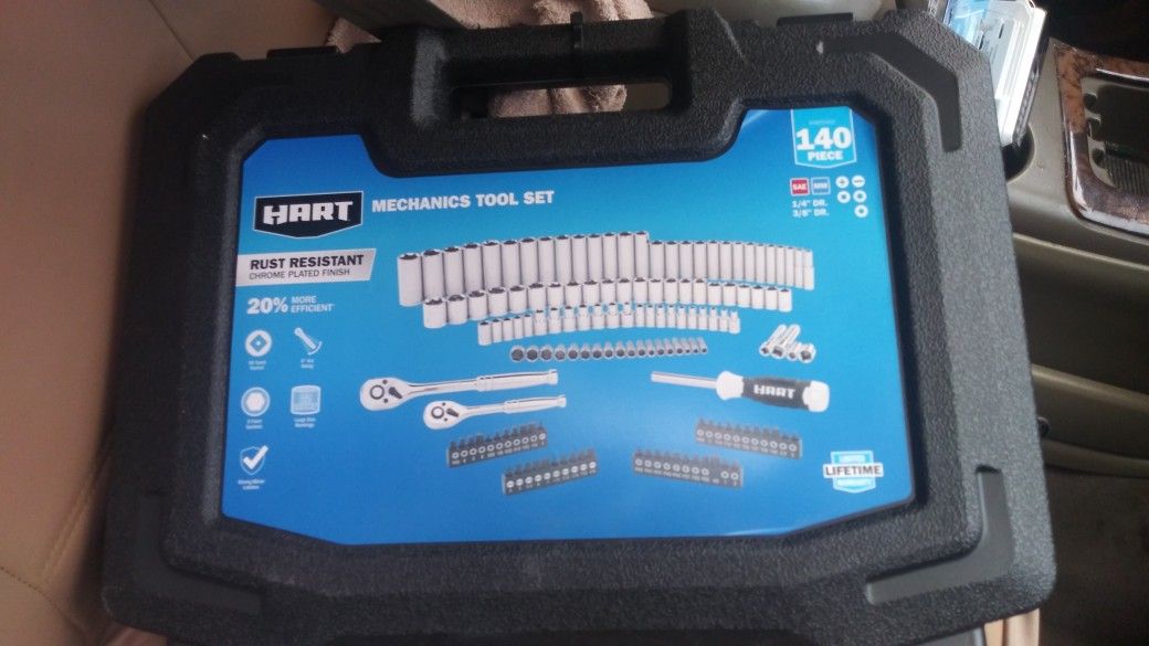 Brand New Hart 140 Piece Mechanics Tool Set