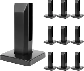 LukLoy 10 Pack Heavy-Duty Glass Railing Spigots 304 Stainless Steel Black
Frameless Glass Clamp for Pool Fence, Deck, Balcony, Stairs, Indoor and Outd