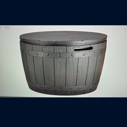 Black 33 Gallon Round Deck Porch Box Outdoor Store brand new in box $50