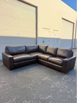 Restoration Hardware Maxwell Leather Sectional