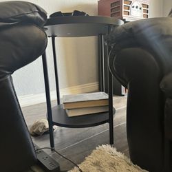 Two Black End Tables 