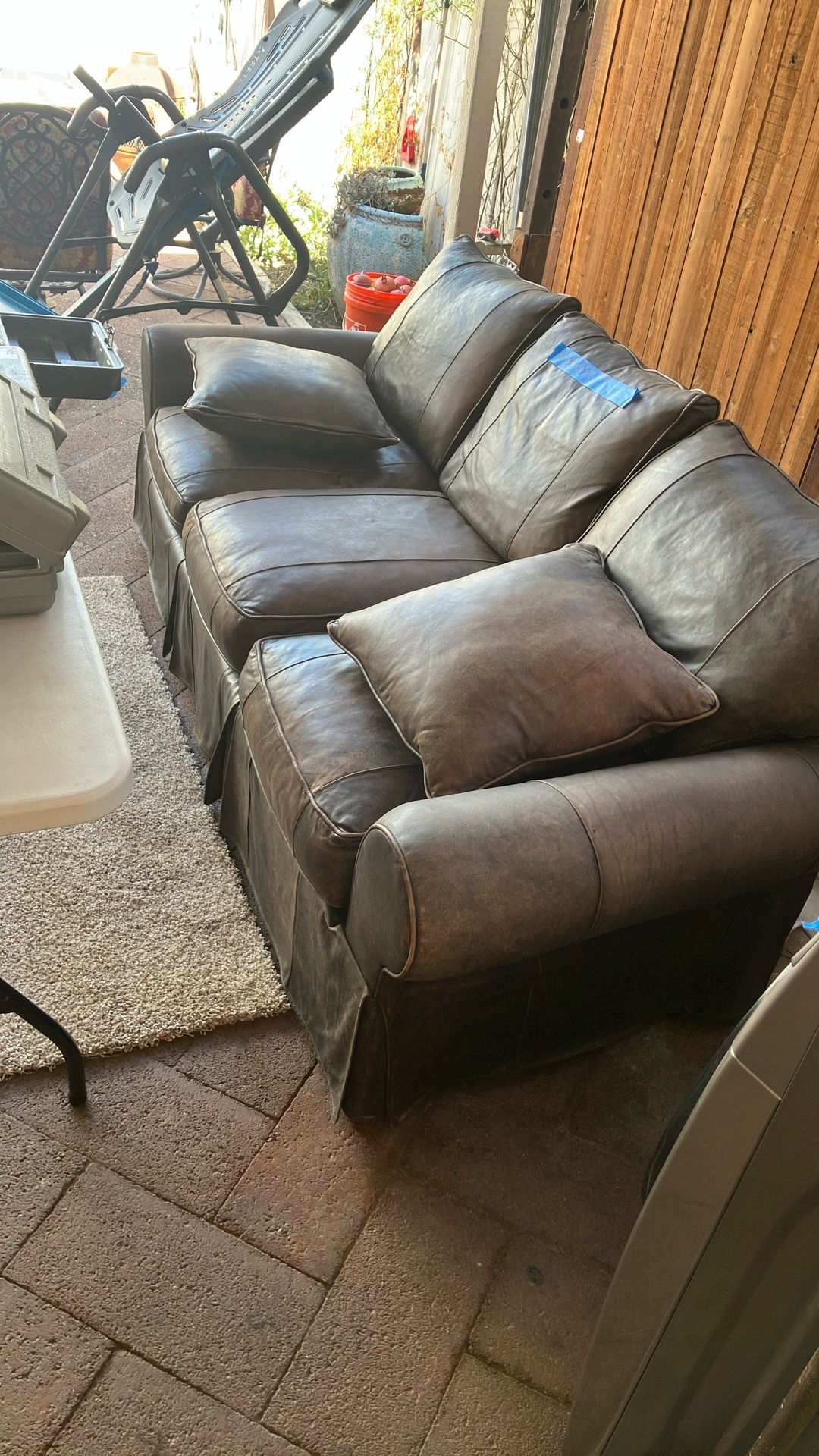 Genuine Leather Sofa Originally Paid 5000