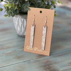 Leather Bar Earrings